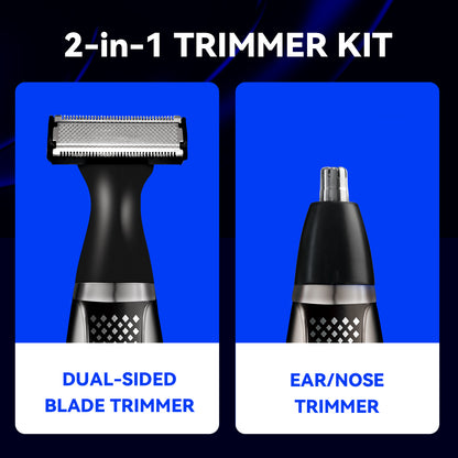 FLOVES HF-8988 Men’s Trimmer Kit for Beard & Nose Hair