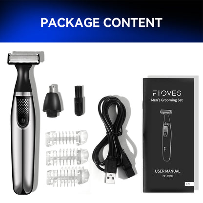 FLOVES HF-8988 Men’s Trimmer Kit for Beard & Nose Hair